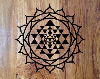 Sun Yantra decal sticker sun lotus ~ Sacred Geometry Decal (5.5"x5.5")