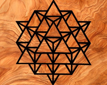 3D Star Tetrahedron sticker, Sacred Geometry decal 3.25" x 3"