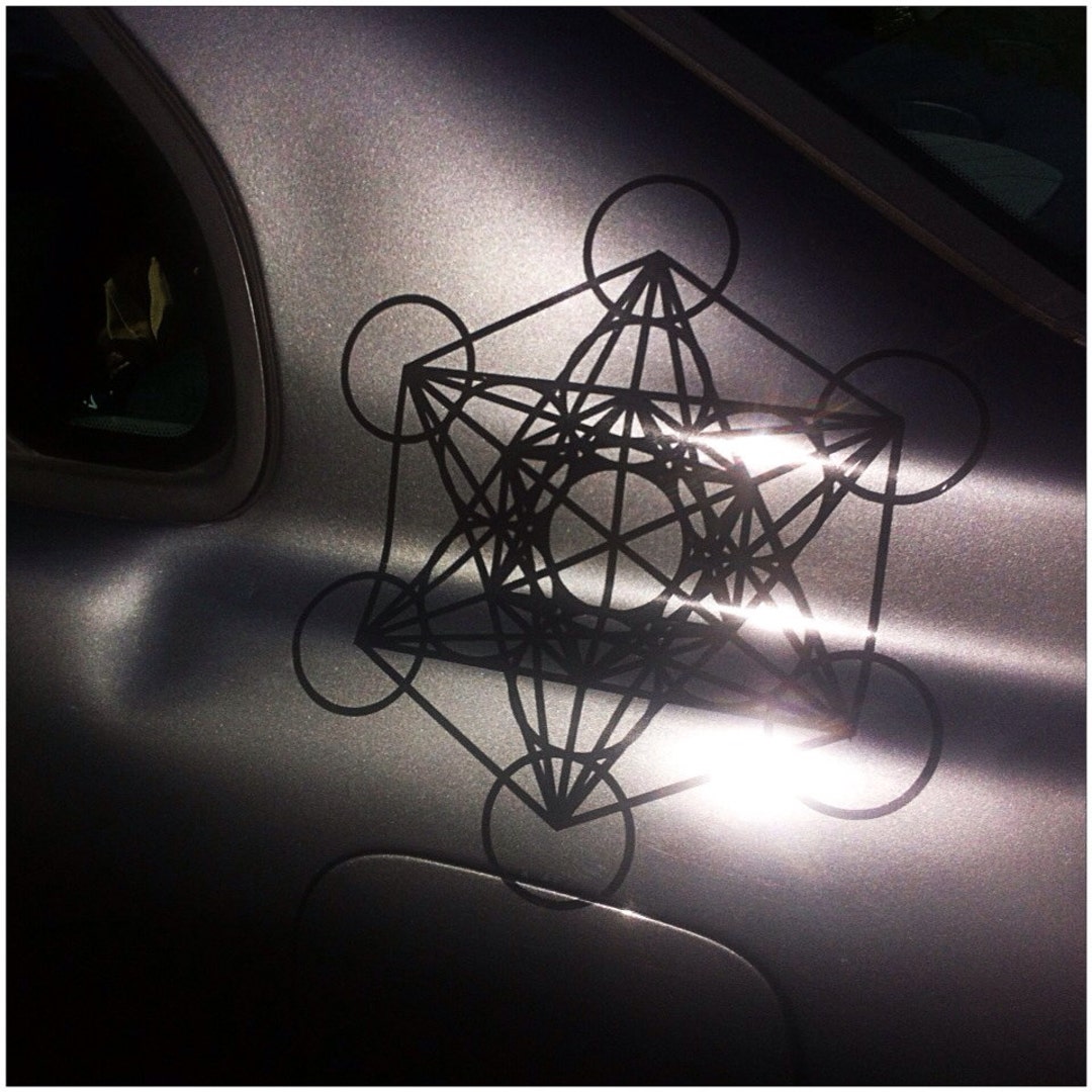 10 X 10 Metatron's Cube Sacred Geometry Sticker Decal - Etsy
