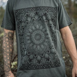 Abstraction T ~ Hemp ~ Made in the USA ~ Sacred Geometry Shirt ~ Tattoo Style ~ Dot work tee ~ psychedelic shirt, t-shirt, t shirt men,