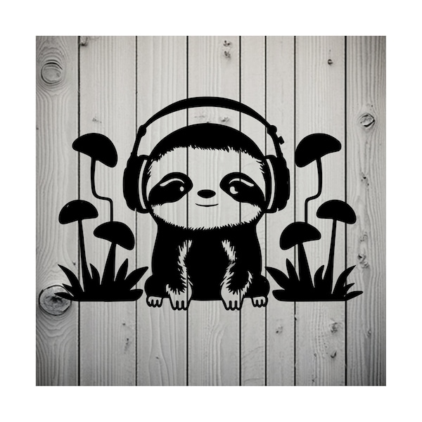 Sticker Mélodies champignon 4,5 x 3,25 pouces