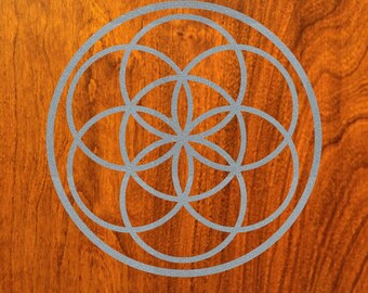 Seed of life sacred geometry decal 10 x 10"