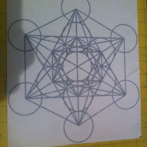 10 X 10 Metatron's Cube Sacred Geometry Sticker Decal - Etsy