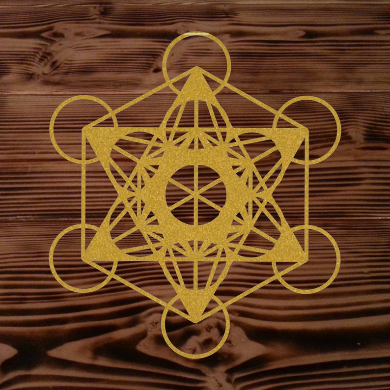 Metatrons cube sacred geometry diecut decal sticker 3x3 Etsy