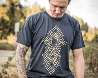 Being ~ Hemp T shirt ~ Dot work, Sacred Geometry Clothing, Sacred geometry shirt, dot work shirt, eco friendly shirt