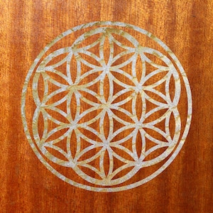 Flower of life die-cut decal sticker gold edition