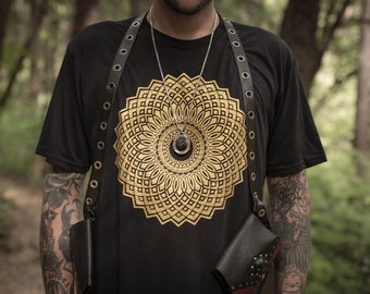 Bloom Hemp T  ~ Organic ~ Mandala T Shirt ~ Sacred Geometry ~ Mandala Lotus Shirt,  Flower Shirt, Yoga Tee Shirt, Yoga Tees