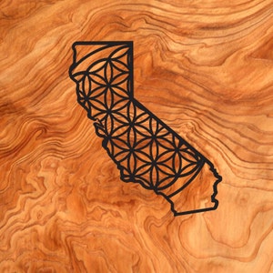 The sacred state (Cali) die-cut decal sticker (4.5"x4")