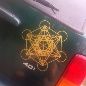 10 X 10 Metatron's Cube Sacred Geometry Sticker Decal - Etsy
