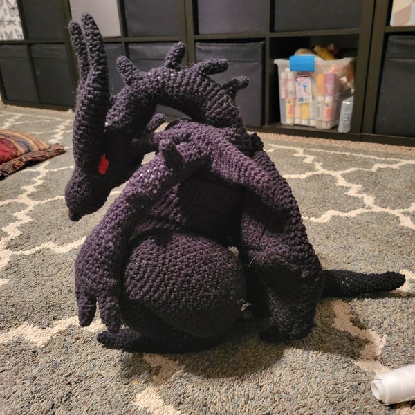 Red Eyes Black Dragon Crochet Pattern - PDF