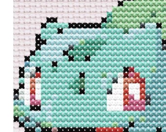 Bulbasaur Cross Stitch Pattern - PDF