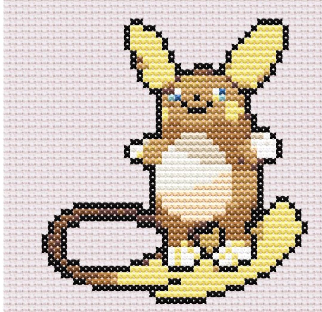 Rachu Pattern Alolan Raichu Cross Stitch Pattern - PDF - Etsy