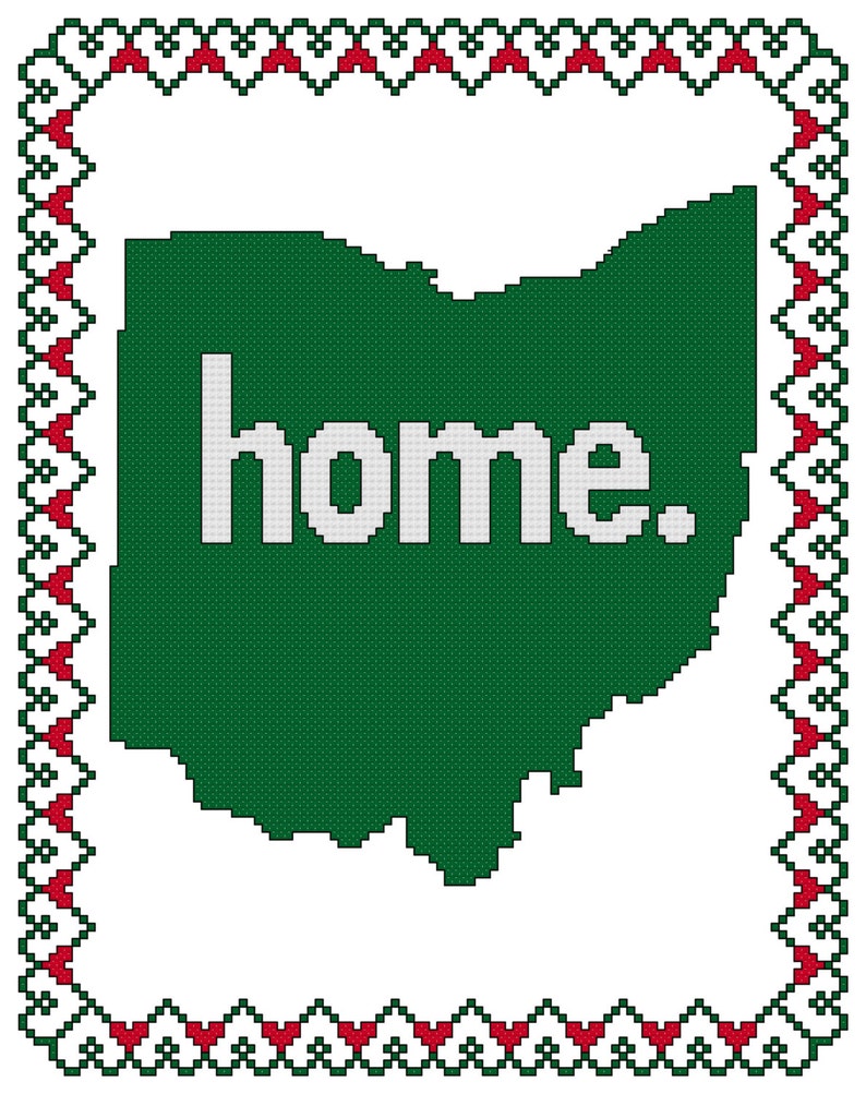 Home Is Where The Heart Is Ohio Cross Stitch Pattern Etsy Home Is Where The Heart Is Ohio Cross Stitch Pattern Etsy
