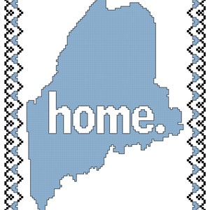 Home is Where the Heart Is - Maine Cross Stitch Pattern