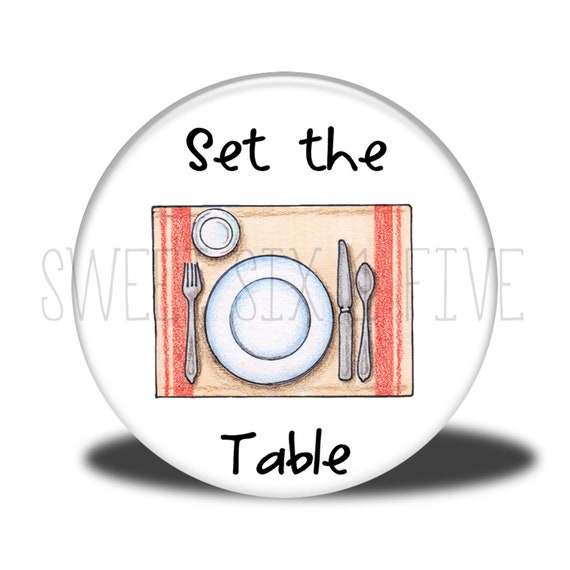 Set the Table Chore Magnet - Etsy