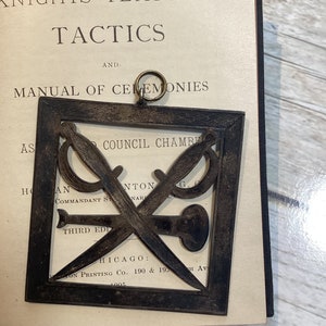 Antique Knights of Templar pendant, Freemasonry, Crusaders, Medieval, Ceremonial