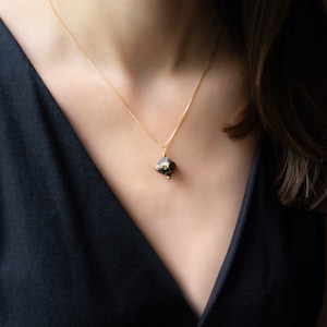 BEAD NECKLACE / 925er Silver Origami necklace, high quality Japanese paper, water resistant, Gold, Kurze Ketten, Schmuck, Charm Necklace