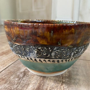 Handmade pottery bowl image 1