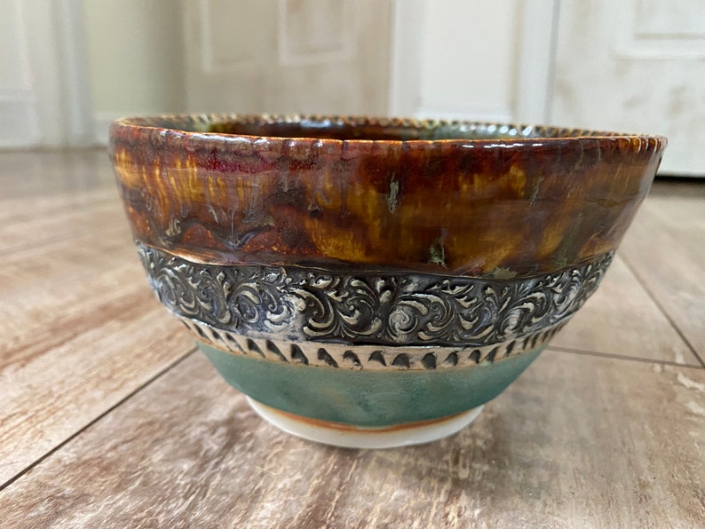 Handmade pottery bowl image 1