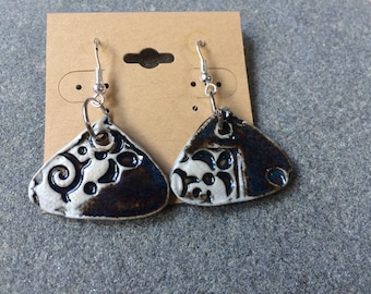 Handmade ceramic earrings