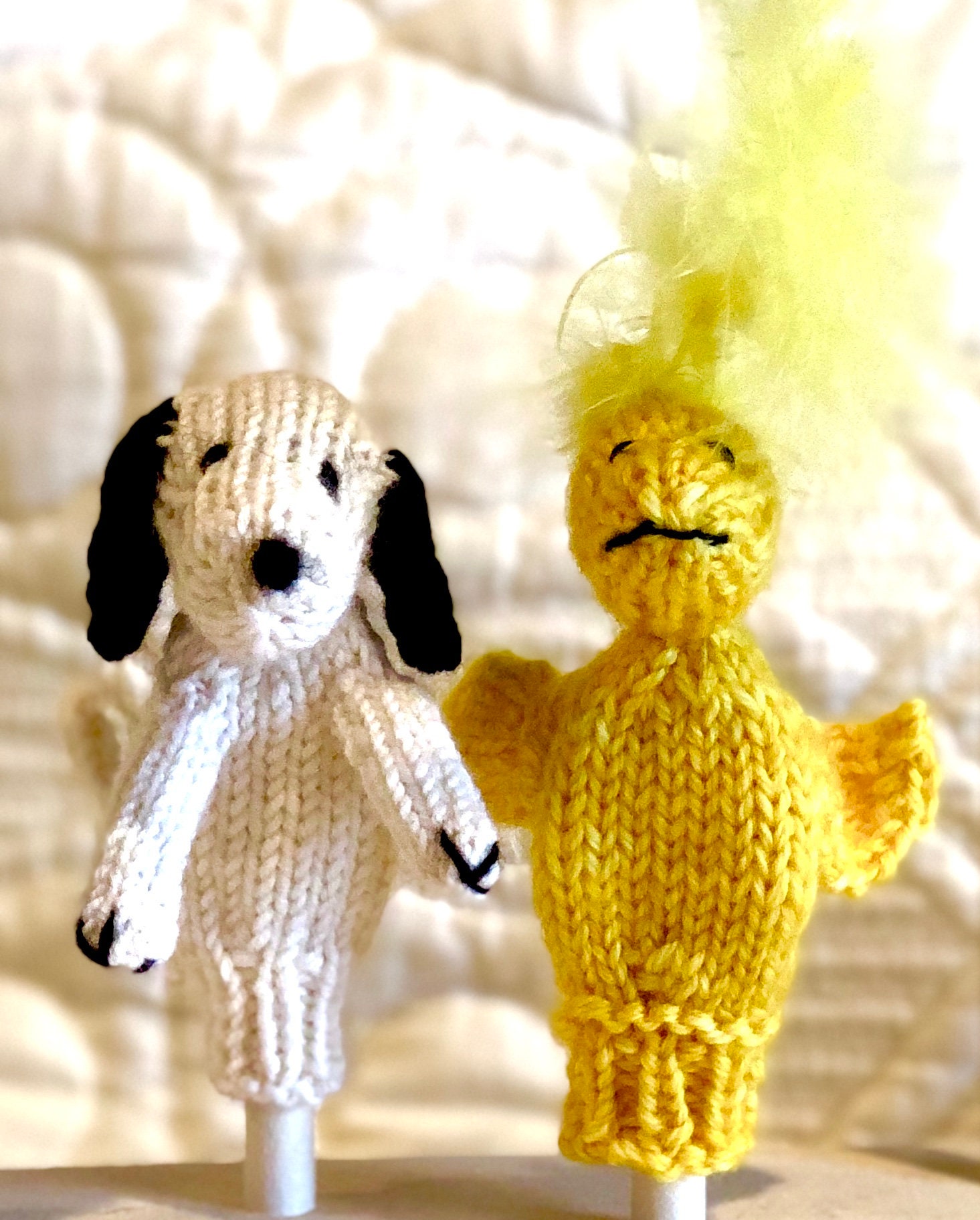 White Beagle Dog Finger Puppet PDF Knitting Pattern Etsy