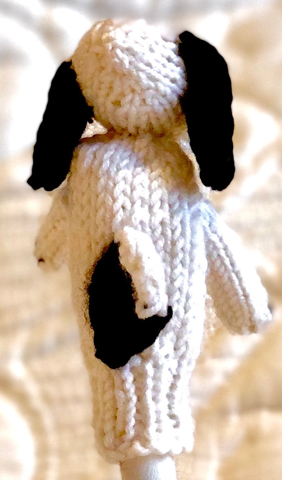 White Beagle Dog Finger Puppet PDF Knitting Pattern Etsy