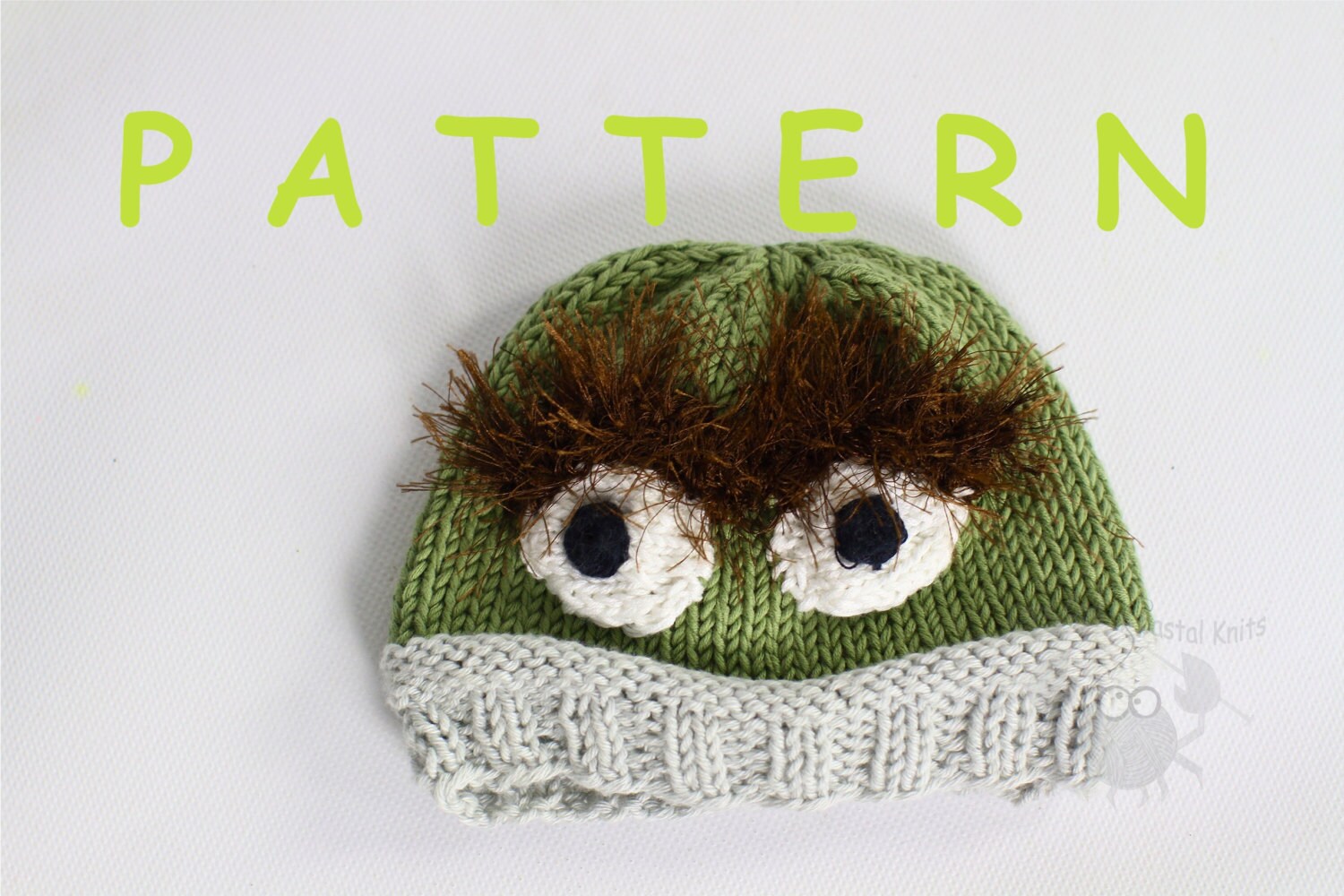 Oscar the Grouch Knit Hat Beanie ePattern 2 Option Pattern Etsy