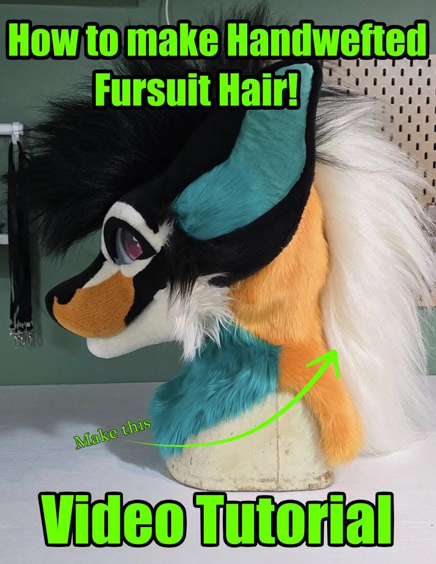 Fursuit Tutorial - How to Make Handwefted Hair [video Tutorial] - Etsy