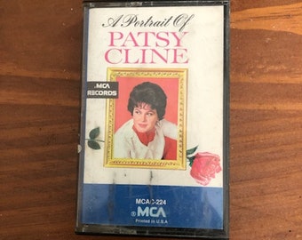Vintage 1980 Patsy Cline Cassette Tape, A Portrait of Patsy Cline MCA Records Printed in USA, Patsy Cline, Patsy Cline Cassette