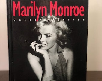 Vintage Hardcover Marilyn Monroe Unseen Archives Reference Biography Archival Book by Marie Clayton, Marilyn Monroe, Marilyn Monroe Book