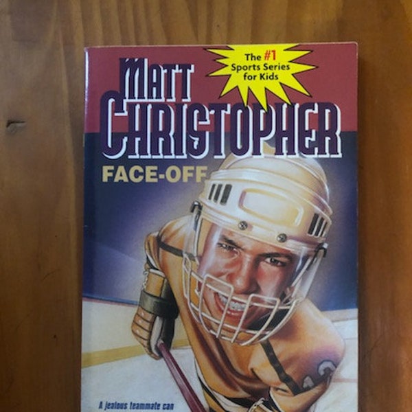 1972 First Paperback Edition Hockey Chapterbook, Matt Christopher FACE-OFF, Sports Series for Kids, Hockey Books, Hockey Books for Kids