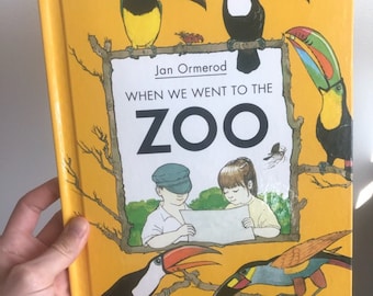 1990's Vintage Hardcover Children's Book, Jan Ormerod's When We Went to the Zoo, Zoo Books, Jan Ormerod, Went to Zoo, Animal Book, Nature