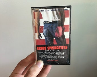 Vintage Bruce Springsteen, Nacido en los Estados Unidos Audio Cassette Tape, 1984 Bruce Springsteen Cassette Tape, Columbia Records, 2 Side Cassette
