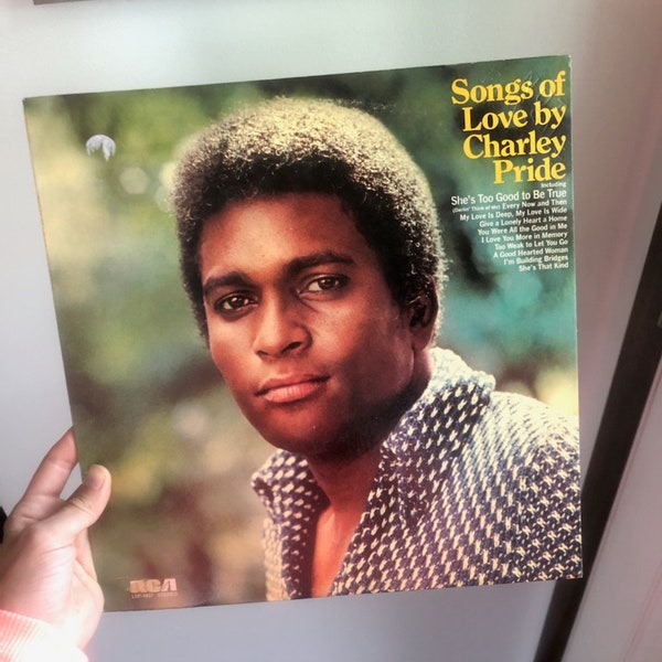 Vintage 1970s Vinyl LP Record, Songs of Love by Charley Pride RCA LSP-4837 Stereo, Charley Pride, Charley Pride Love Songs lp record, 70s lp