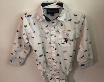 baby button down shirt onesie
