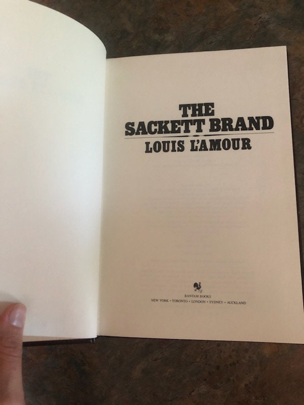VINTAGE LOUIS L'AMOUR Leather Bound Book~ Sackett's Land £7.93 - PicClick UK
