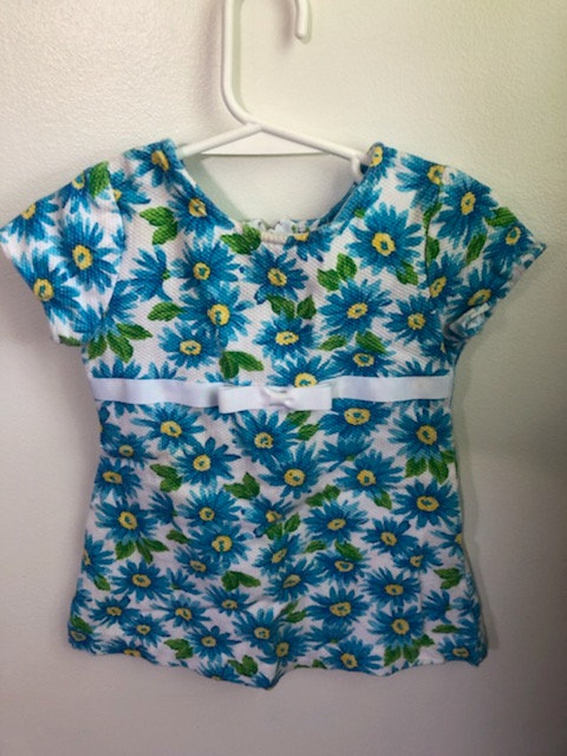 Sunflower Daisy Dress Toddler Girl/'s Daisy Dress Blue Daisy Dress Vintage 3T Toddler Girl/'s Dress Garden Dress Flower Girl Dress