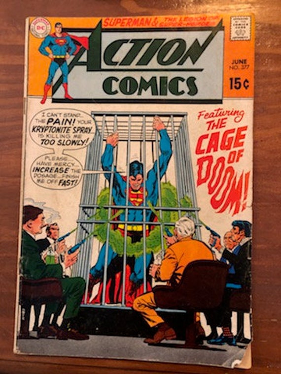 June No. 377 15 Cent Issue DC Comics Action Comics Superman - Etsy June No. 377 15 Cent Issue DC Comics Action Comics Superman - Etsy