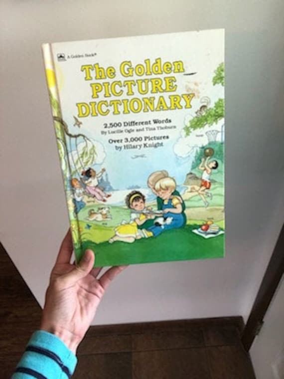 1976 Large Hardcover A Golden Book the Golden Picture Dictionary
