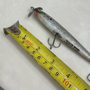 Leurre De Pêche Vintage Heddon Cobra - 5 Pouces - Argent/Noir - Original