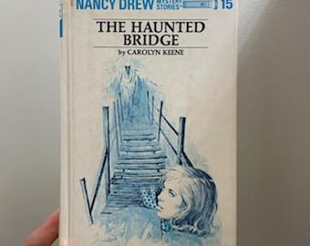 2003 Hardcover Printing Nancy Drew Mystery Stories 15 The Haunted Bridge by Carolyn Keene, Nancy Drew Book, Nancy Drew Mystery Series Book