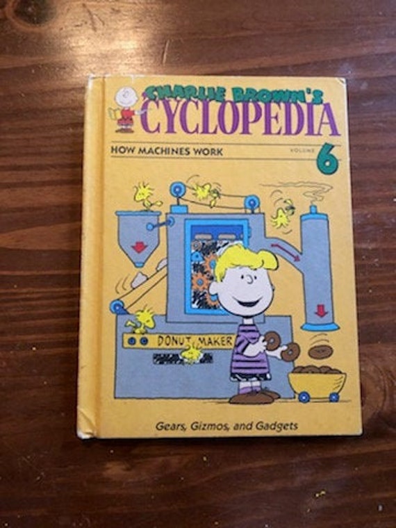 90s Kid's Books, How Machines Work: Gears, Gizmos, and Gadgets charlie  Brown's 'cyclopedia Vol. 6, 1990 Charlie Brown, Snoopy, Snoopy Book -   Sweden