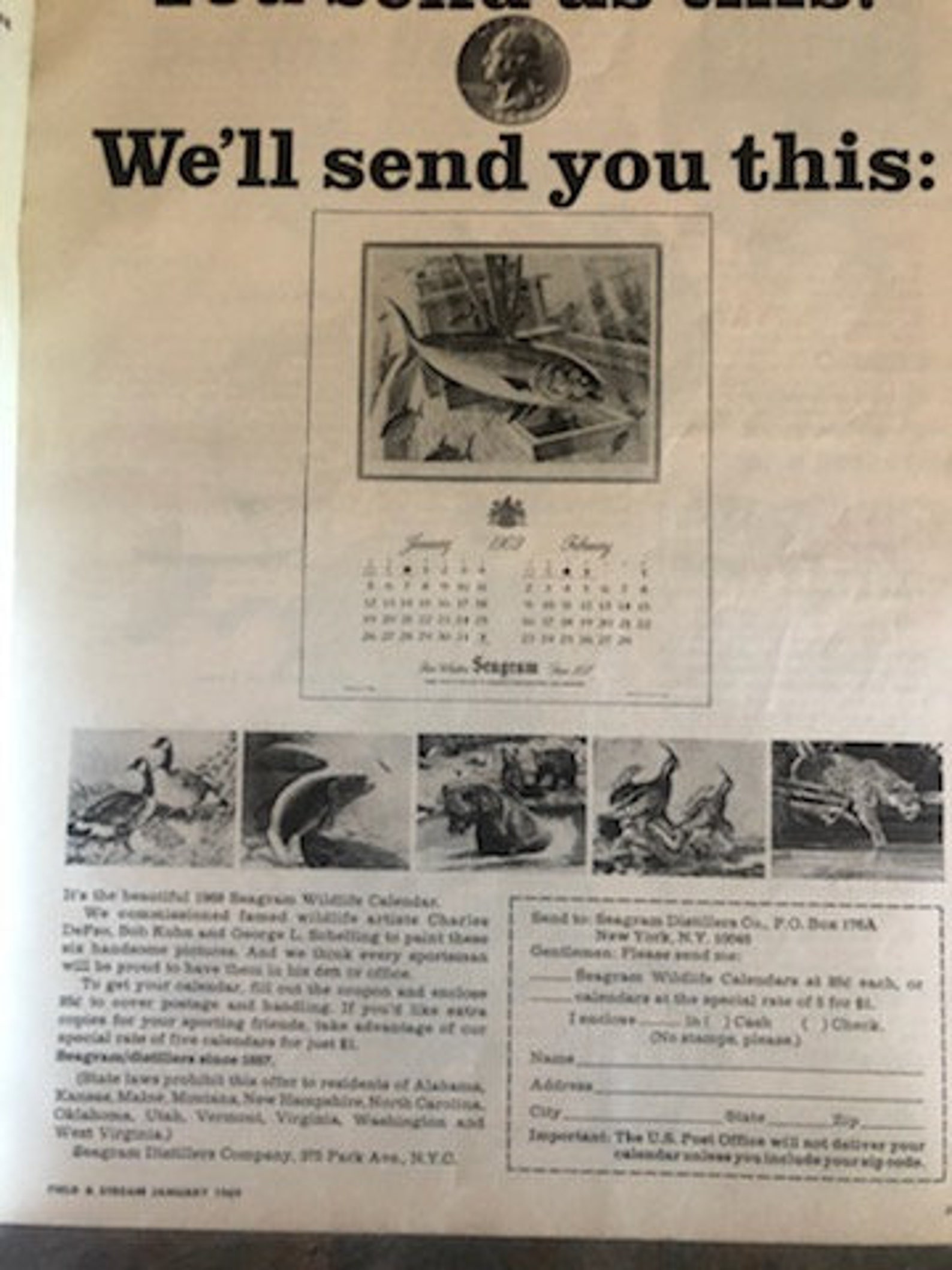 Vintage Field and Stream Magazine January 1969 50 Cent Issue Etsy