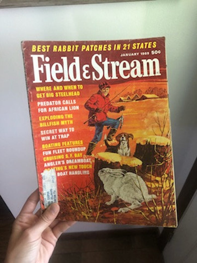 Vintage Field and Stream Magazine January 1969 50 Cent Issue Etsy