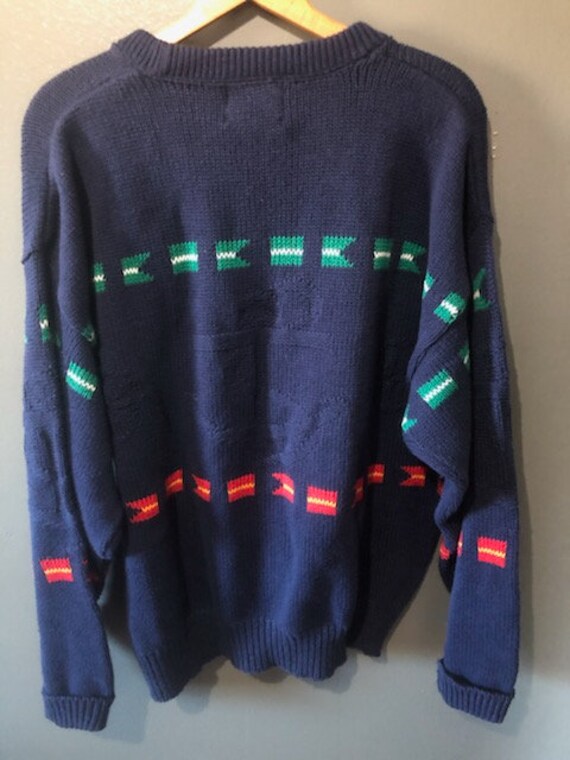 1960s Vintage Woolrich Nautical Theme Pullover Ju… - image 7