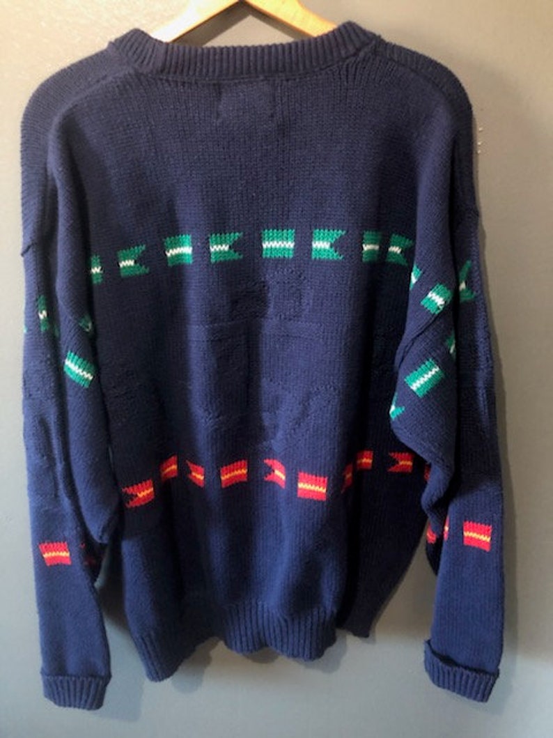 1960s Vintage Woolrich Nautical Theme Pullover Jumper Cotton Knit Sweater, Woolrich Sweater, Woolrich Pullover, Woolrich Cardigan, Woolrich image 7