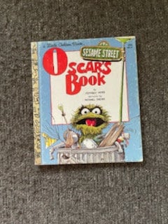 1975 A Little Golden Book Hardcover 89 Cent Sesame Street Oscar's