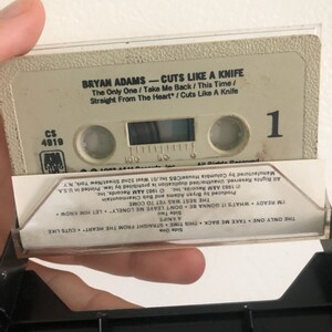 1983 Bryan Adams Cuts Like A Knife Cassette Tape, Bryan Adams, Bryan