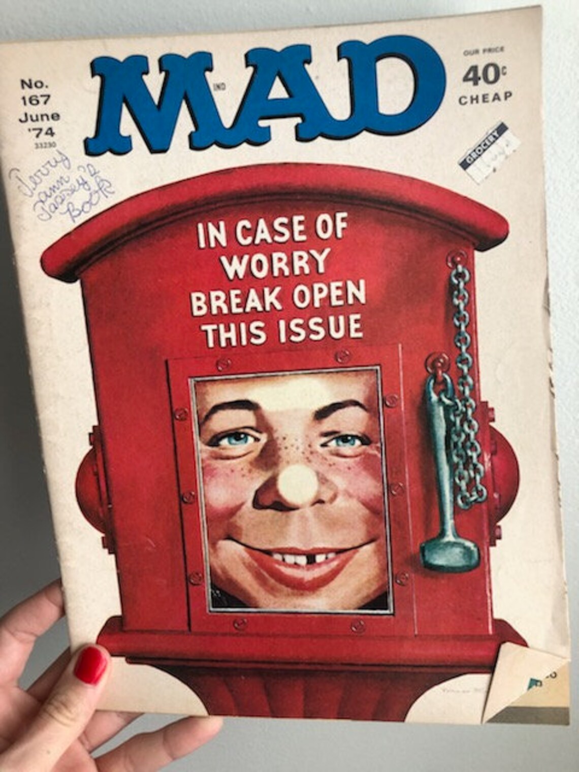 MAD Magazine Comic No. 167 June 1974 in Case of Worry Break Etsy