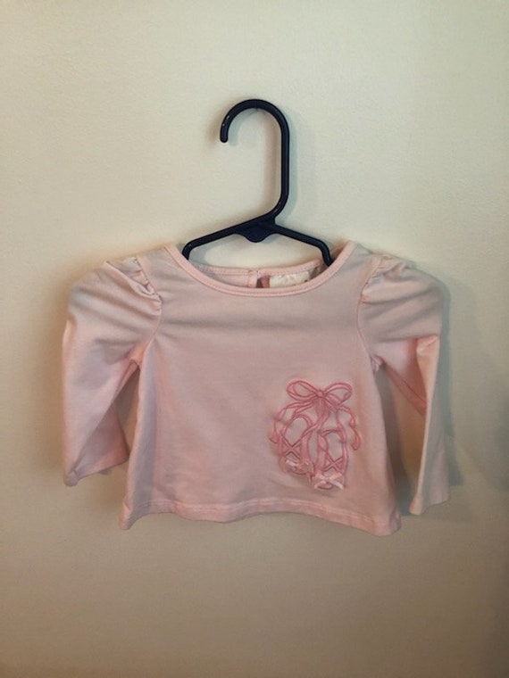 Vintage 90s Long Sleeve Soft Pink Ballerina with B